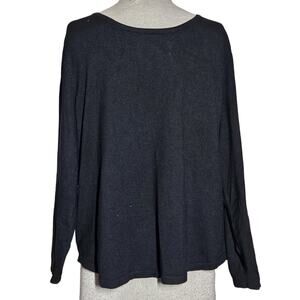 Chicos Black Sweater with Zipper Detail Size Medium